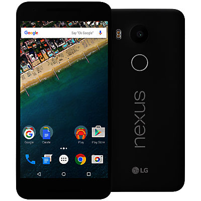 LG Nexus 5X Smartphone, Android, 5.2 , SIM Free, 32GB Carbon